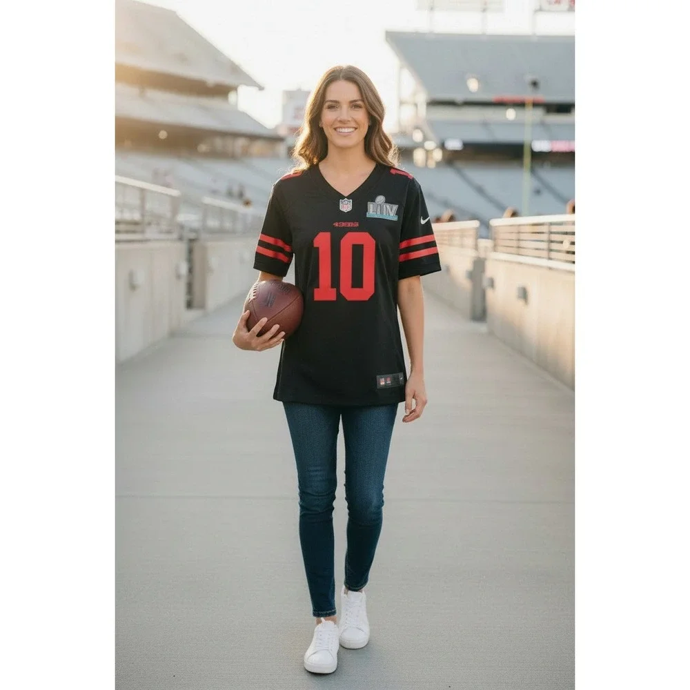 Nike San Francisco 49ers Jimmy Garoppolo Super Bowl LIV Jersey Black Womens M